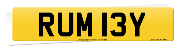 Registration number RUM 13Y